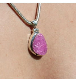 pendentif pierre rose