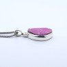 pendentif argent pierre rose argent