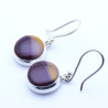 jaspe mokaite boucle d'oreille