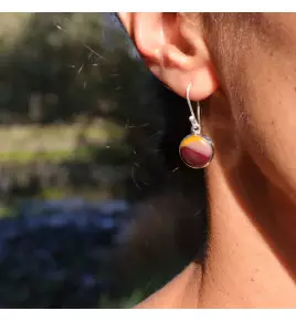 boucles d'oreilles jaspe mokaite