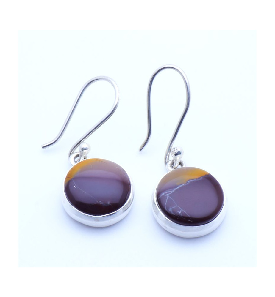 boucles d'oreilles jaspe mokaite