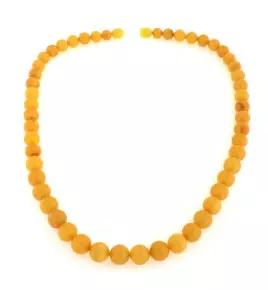 collier perle ambre jaune