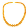 collier perle ambre jaune