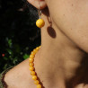 boucles d'oreilles perle ambre