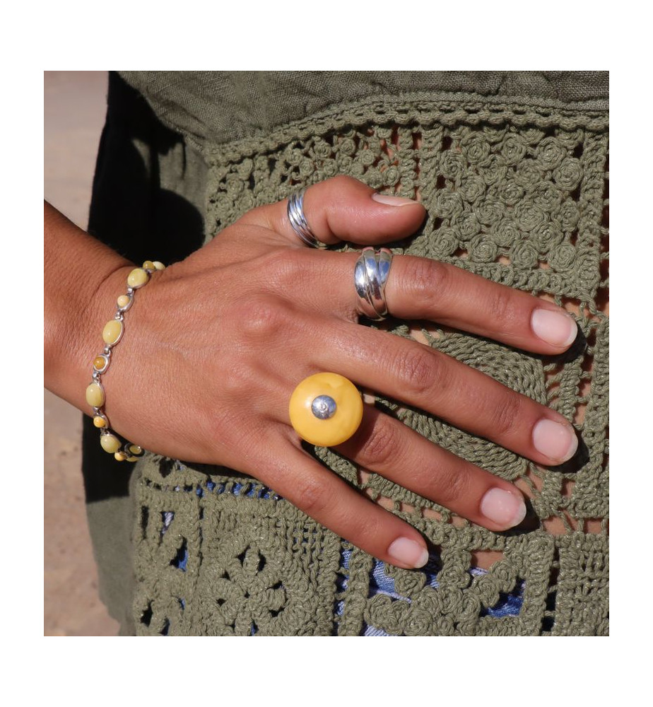bague ambre femme