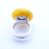 bague pierre ambre jaune