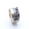 bague argent rubis