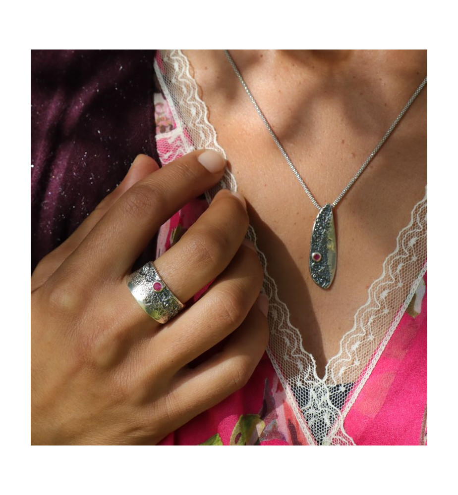 bague rubis argent