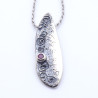 pendentif argent rubis