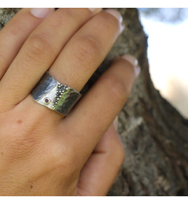 bague grenat rouge argent