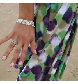 bague jade et argent