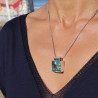 pendentif obsidienne argent