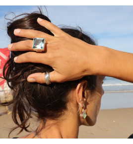 bague obsidienne femme