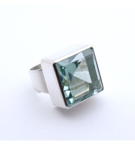 bague obsidienne argent