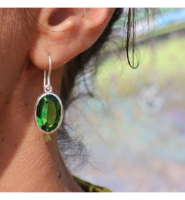 boucles d'oreilles obsidienne