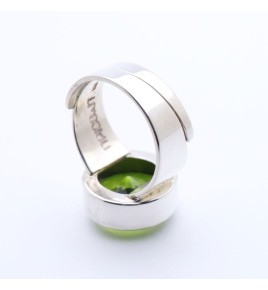 bague obsidienne argent