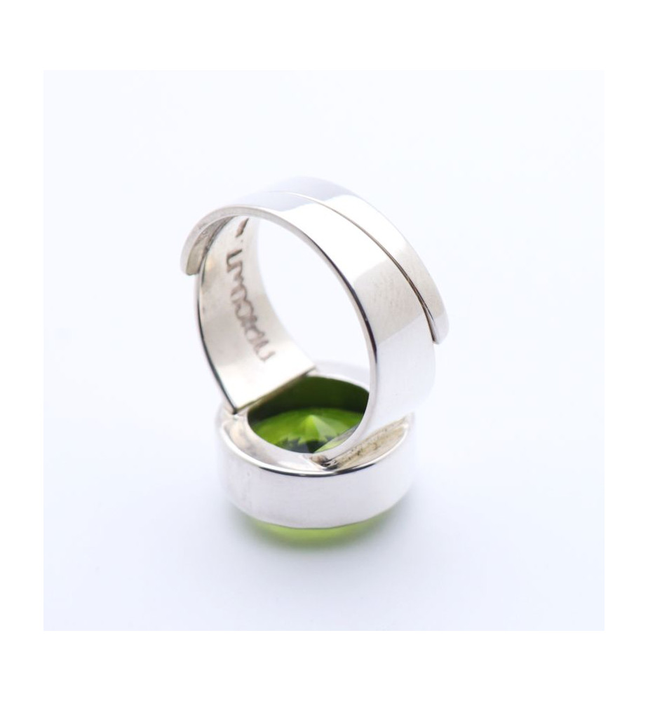 bague obsidienne argent