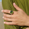 bague obsidienne verte