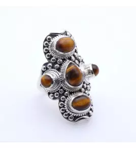 bague oeil de tigre femme