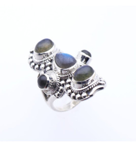 labradorite bague argent