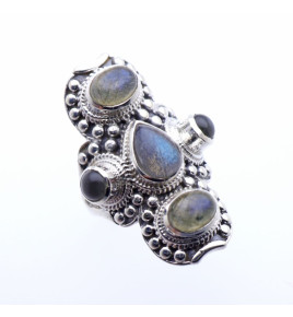 labradorite bleue bague