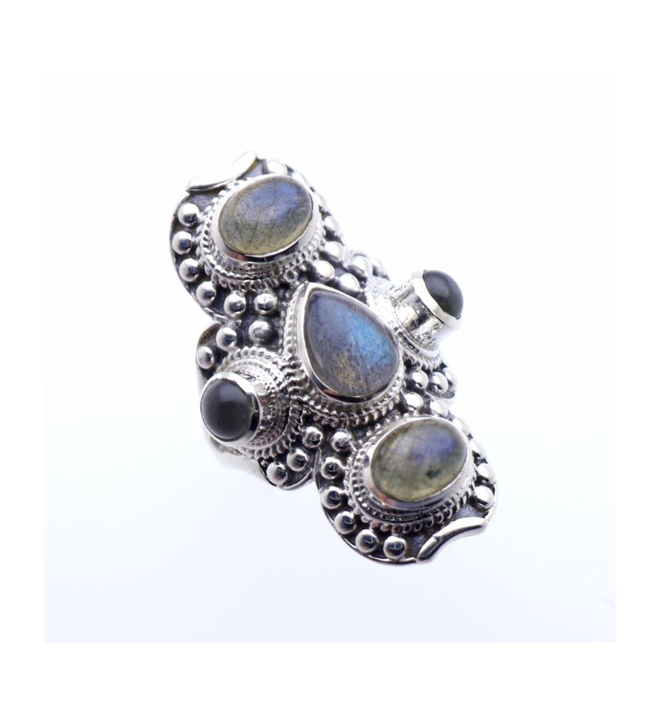 labradorite bleue bague