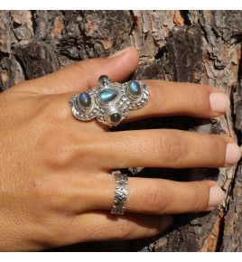 bague labradorite femme