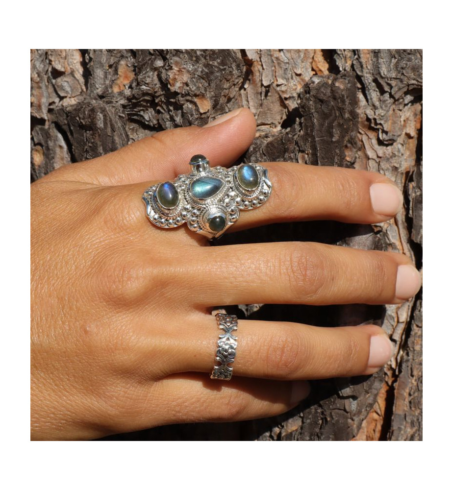 bague labradorite femme
