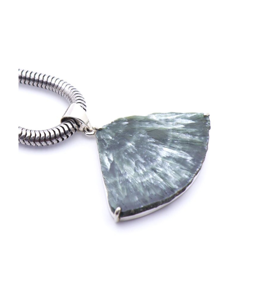 pendentif argent seraphinite