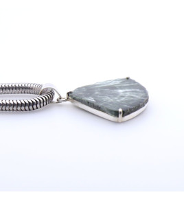 pendentif argent et pierres naturelles
