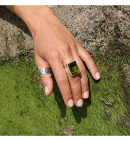 bague obsidienne homme