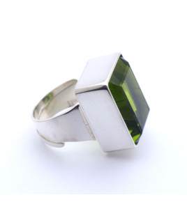 bague obsidienne verte