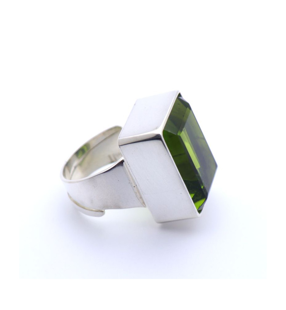 bague obsidienne verte
