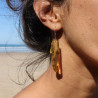boucles d'oreilles ambre