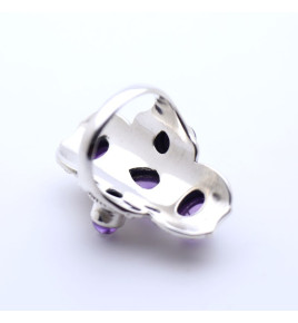 bague améthyste argent