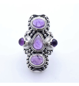 bague améthyste femme