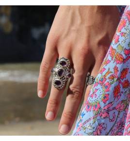 bague amethyste indienne