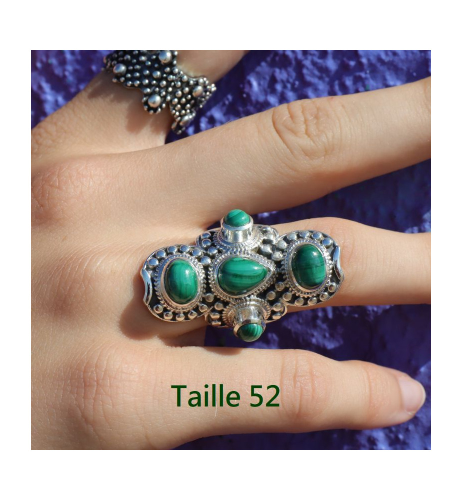 bague malachite femme
