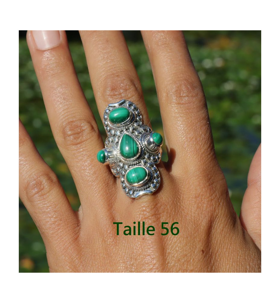 malachite bague