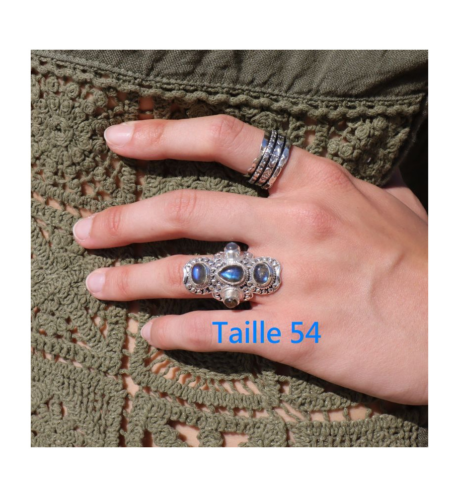 pierre labradorite bague