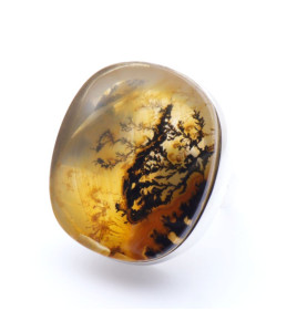 bague quartz dendritique