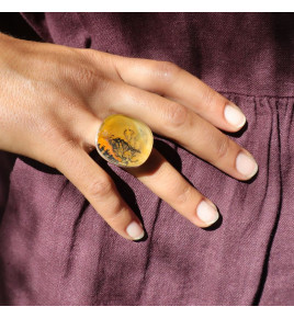 bague quartz dendritique brésilien