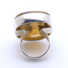 bague argent avec pierre jaune