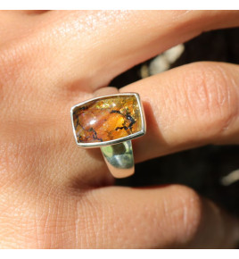 bague quartz dendritique