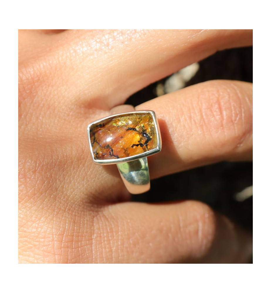 bague quartz dendritique