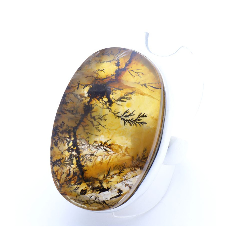 quartz dendritique brésilien bague
