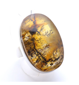 bague argent avec pierre naturelle