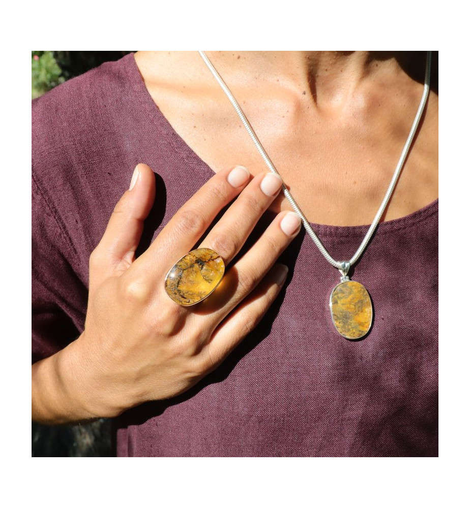 pendentif quartz dendrite