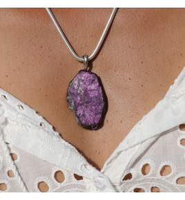 pendentif argent avec purpurite