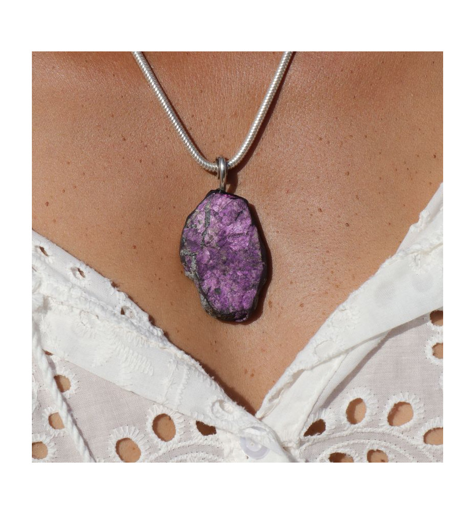 pendentif argent avec purpurite